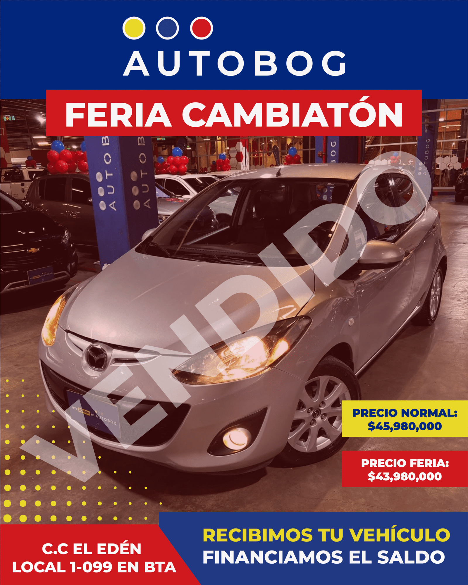 Mazda 2 Hatchback<BR>2015<BR>$45.980.000