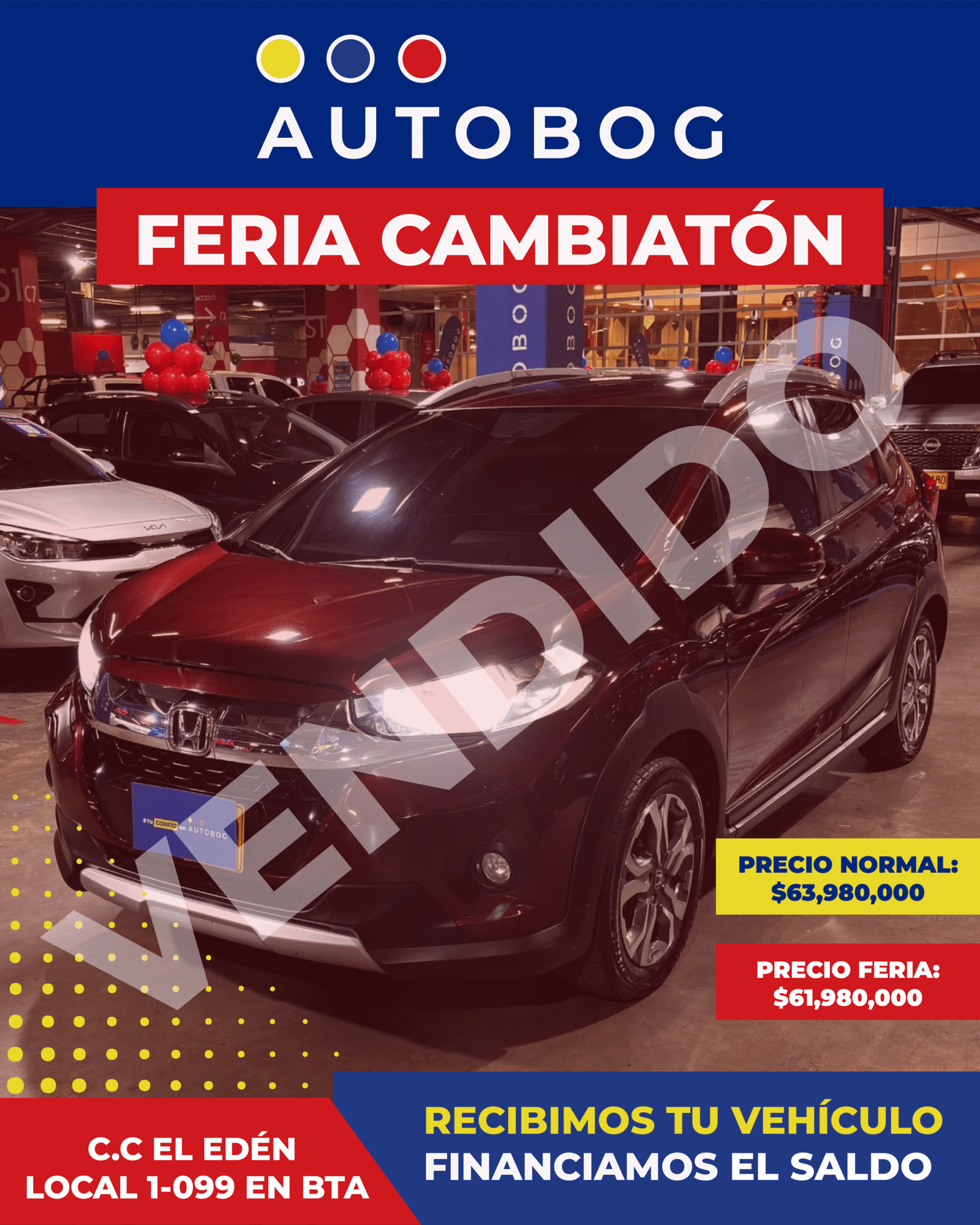 Honda WRV EX<br>2020<br>$63.980.000
